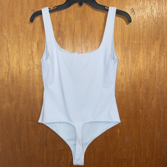 •FREE PEOPLE•NWT LIGHT BLUE TANK TOP BODYSUIT SIZE SMALL - Picture 6 of 6